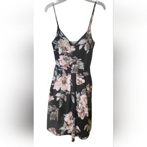 Soprano Women's Floral 90’s Sleeveless Fit & Flare Mini Cocktail Dress, Sz XS